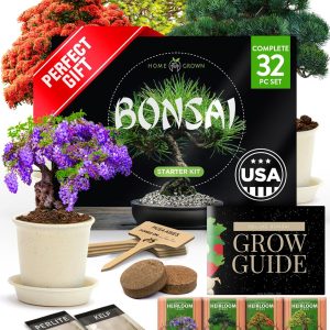 Bonsai Tree Kit Gifts for Men & Women - Grow 4 Bonsai Trees - Unique Gardening Crafts for Adults. DIY Hobbies for Plant Lovers & Gardeners - Unusual Christmas Gift Ideas for Mom & Dad