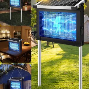 PhatroyYee Mosquito Zapper Solar 4500V — Recarregável, à Prova d'Água